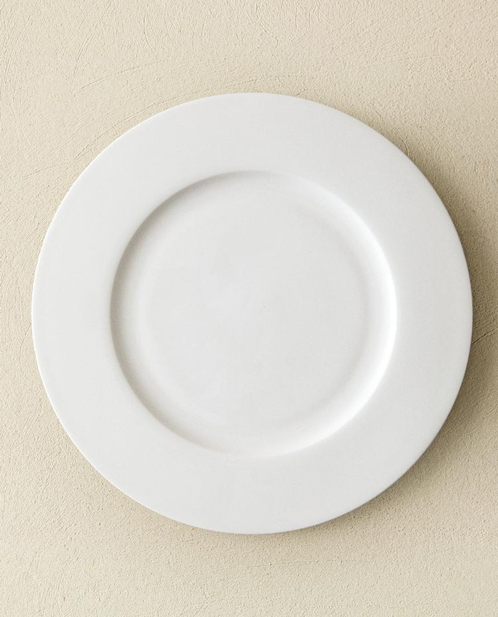 ZARA HOME ТАРЕЛКА ИЗ КОСТЯНОГО ФАРФОРА, БЕЛЫЙ