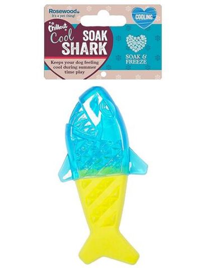 Игрушка для собак резиновая "Рыбка охлаждающая", желто-голубая, 18х9х4см ROSEWOOD