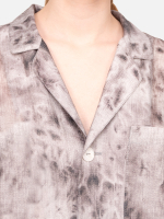 Рубашка "Тенета" в пижамном стиле. Серая