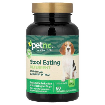 petnc NATURAL CARE, Средство, сдерживающее переедание стула, для всех собак, печень, 60 жевательных таблеток