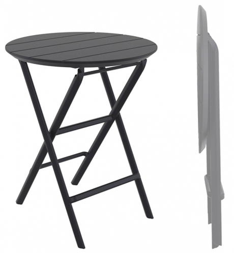 Стол пластиковый складной Siesta Contract Helen Folding Table Ø60, черный