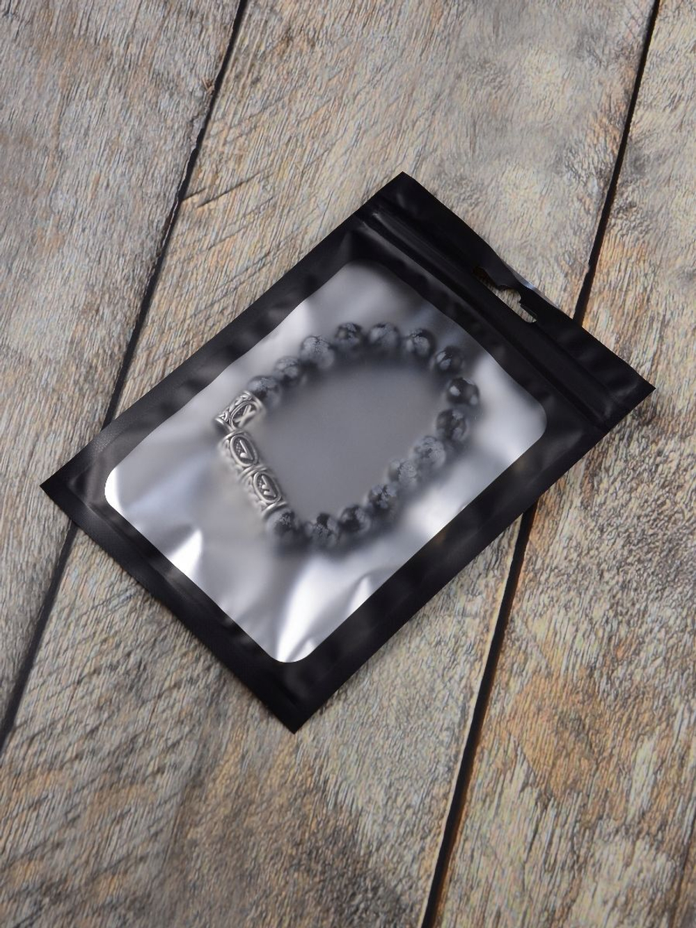 Зип пакеты металлизированные с окошком Zip-lock 100 штук