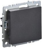 BRITE Выключатель 1-клавишный 10А ВС10-1-0-БрЧ черный IEK