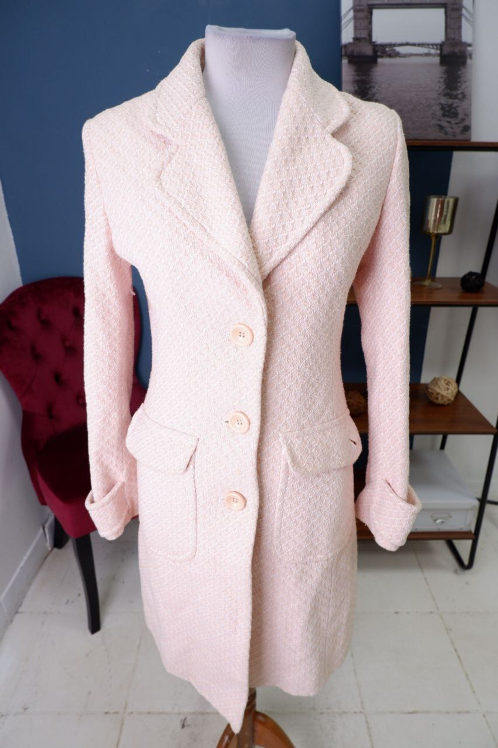 Пальто Next пудровое 44 размер