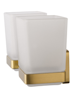 Два стакана для зубных щеток с держателем WONZON & WOGHAND ROMA, Бронза (WW-7228)