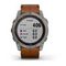 Умные часы Garmin Fenix 7X Sapphire Solar титановый черный с коричневым кожаным ремешком