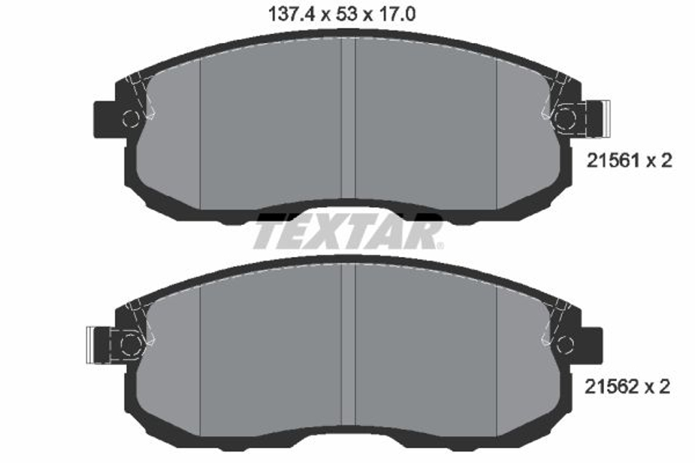 TEXTAR - 2156201-TET - Brake Pad Set, disc brake