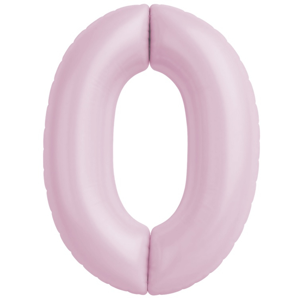 Шар фольгированный Цифра 0 101 см (Розовый)