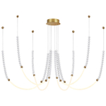 6639/70L HIGHTECH ODL24 291 металл/античная бронза/разноветн. бусы из акрила/акрил Люстра IP20 LED 70W 3500K 220V MONELLA