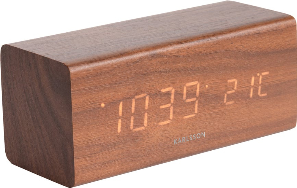 Настольные часы Karlsson LED Block, пластик, высота 7,2 см