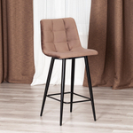 Стул полубарный CHILLY (mod. 7095пб ) ткань/металл, 53x44x94 см, высота до сиденья 66 см, коричневый barkhat 12/черный