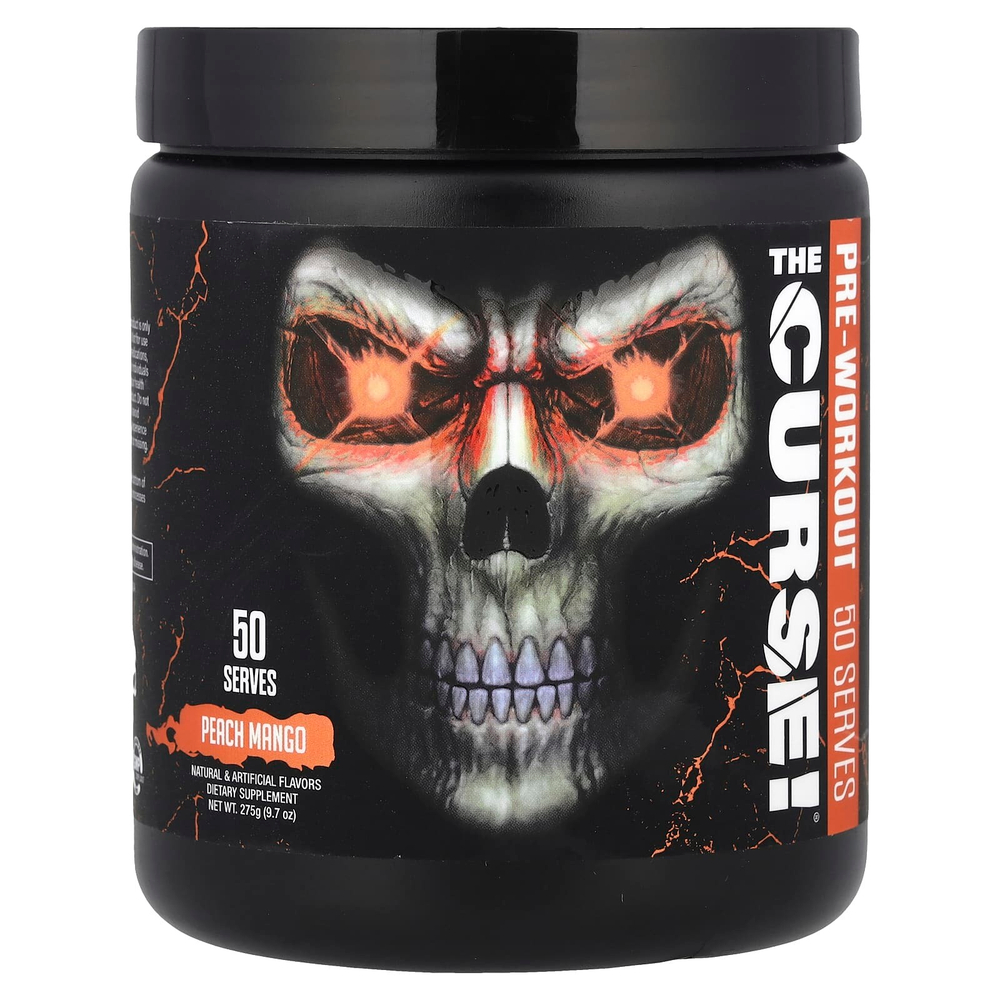 JNX Sports, The Curse! ®, предтренировочный комплекс, персик и манго, 275 г (9,7 унции)