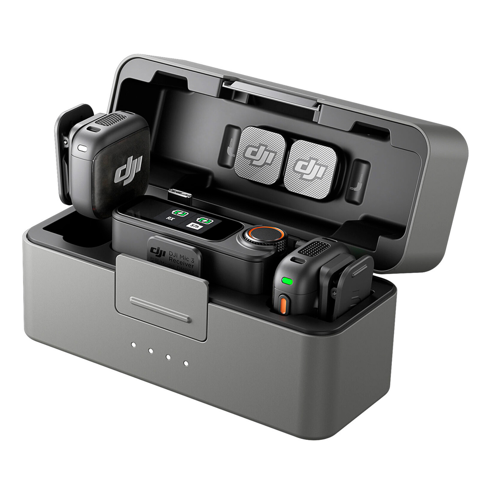 Беспроводная система DJI Mic 3, 2 микрофона + 1 приемник, 3.5 мм + USB-C