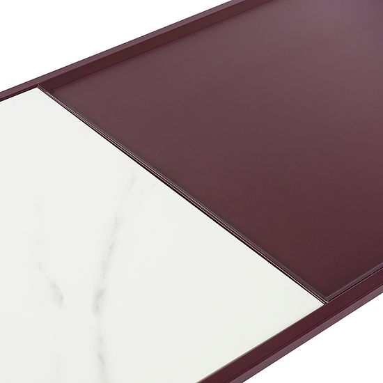 Столик журнальный mayen, 110х50 см, белый/сливовый