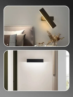 Светильник настенный светодиодный, бра LIFEPLUS, Чёрный, 3000K