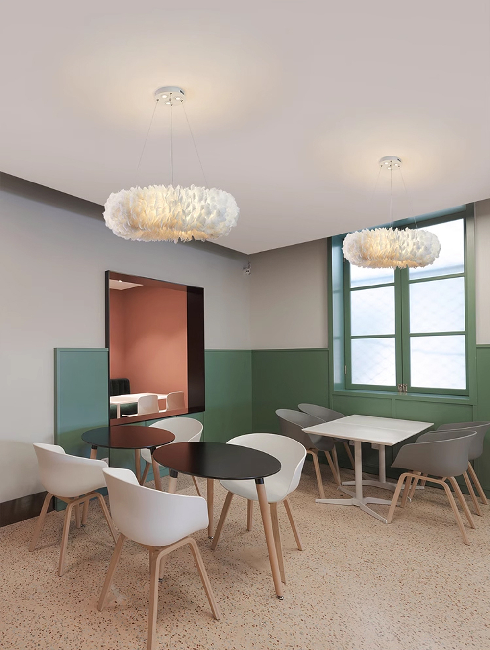 Pendant design lamp Feathers