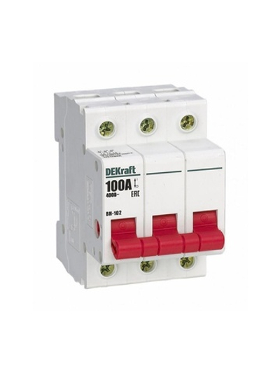 Выключатель-разъединитель 3п 100А ВН-102 DEKraft 17012DEK