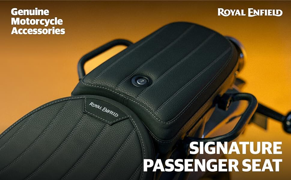 Сиденье пассажира Signature Royal Enfield черное, Shotgun 650, арт. KXA00293