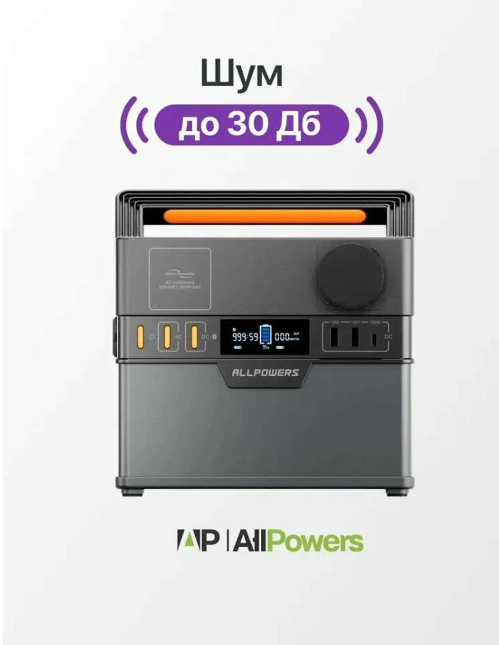 Портативная электростанция 220В Allpowers S300 PLUS 288Втч/ 78000мАч. Зарядное устройство, внешний аккумулятор высокой мощности