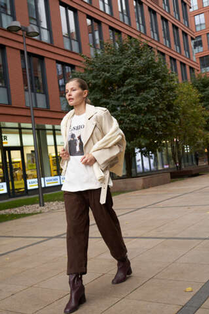 Вельвет стрейч укороченные