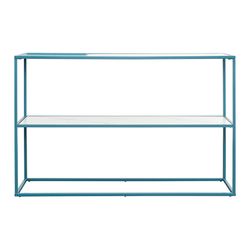 Стол консольный Mayen, 120х35х76 см, белый/бирюзовый