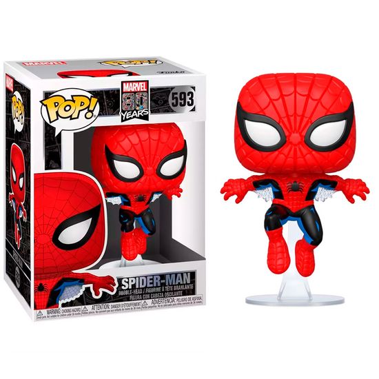 Фигурка Funko POP! Bobble Marvel 80th First Appearance Spider-Man (593) 46952 / Фигурка Фанко ПОП! по мотивам вселенной "Марвел", Человек-паук