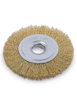 Щетка для УШМ плоская латунированная 125 мм VIRA