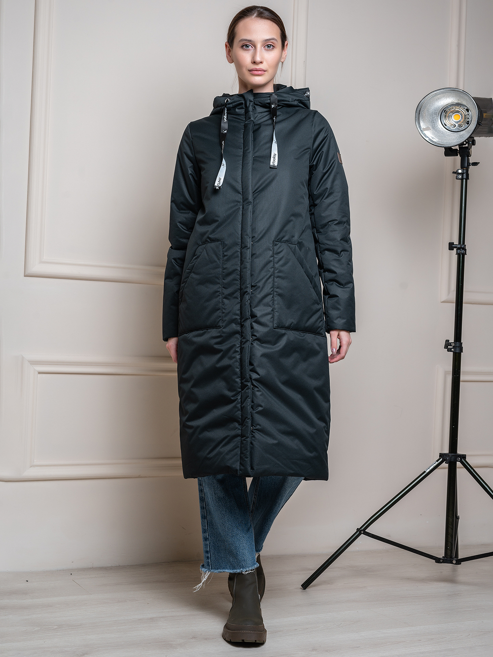 Пальто женское "Кэнди" черный