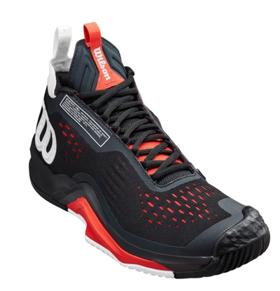 Мужские кроссовки теннисные Wilson Rush Pro Tour MID - black/white/poppy red