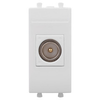 Розетка TV одиночная модульная, "Avanti", "Белое облако", 1 модуль