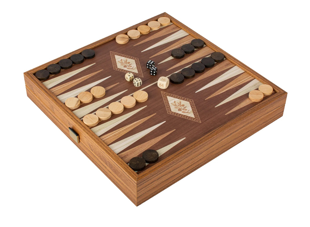 Игровой набор Шахматы/нарды/лудо/змеи Manopoulos Chess/Backgammon cbls34e