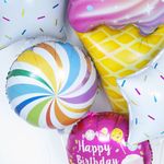 Шар (18"/46 см) Круг, Разноцветный леденец