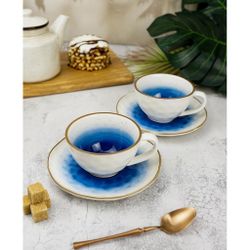 Чайная пара 240 мл d 10 см h5 см голубая фарфор "The Sun Eco" P.L. Proff Cuisine [1]