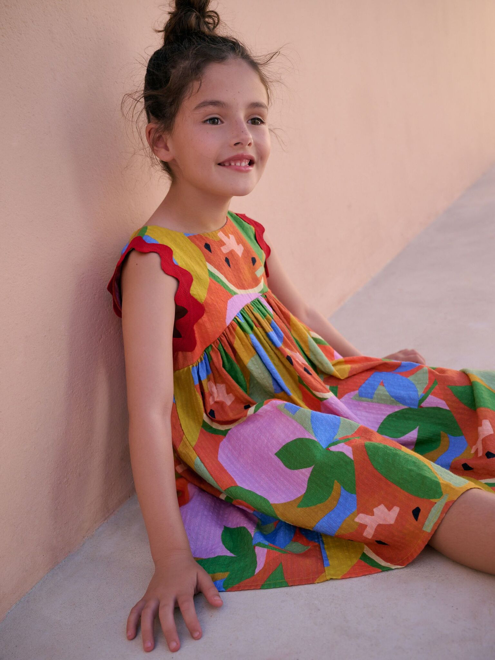 Сарафан для девочки Next AC6-222, Оранжевый, Розовый