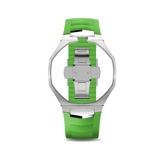 Корпус для часов POP-Swatch x AP - GREEN EIGHT из 2 ремешков