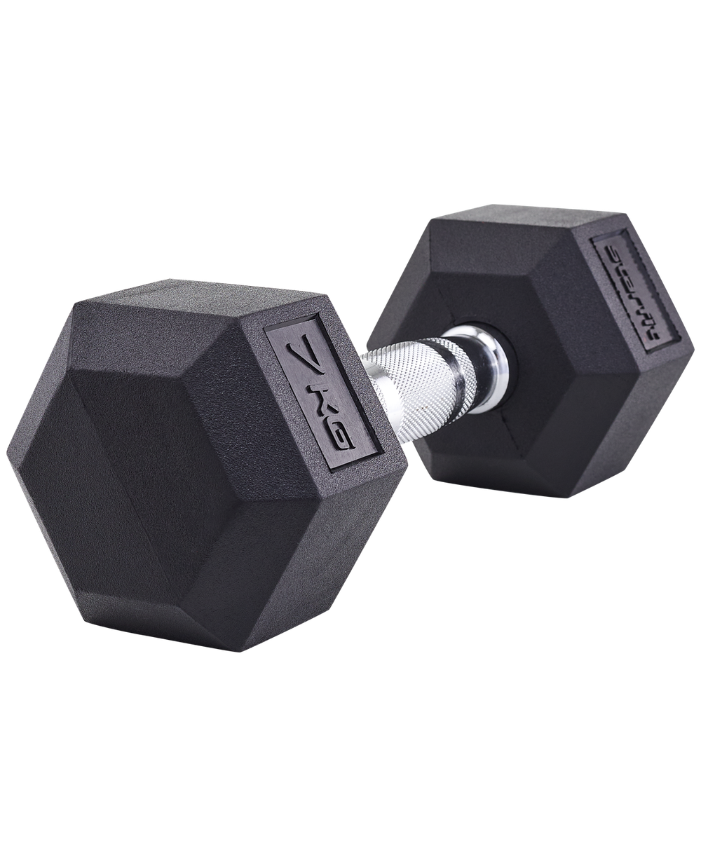 Гантель гексагональная DB-301 7 кг, обрезиненная, черный