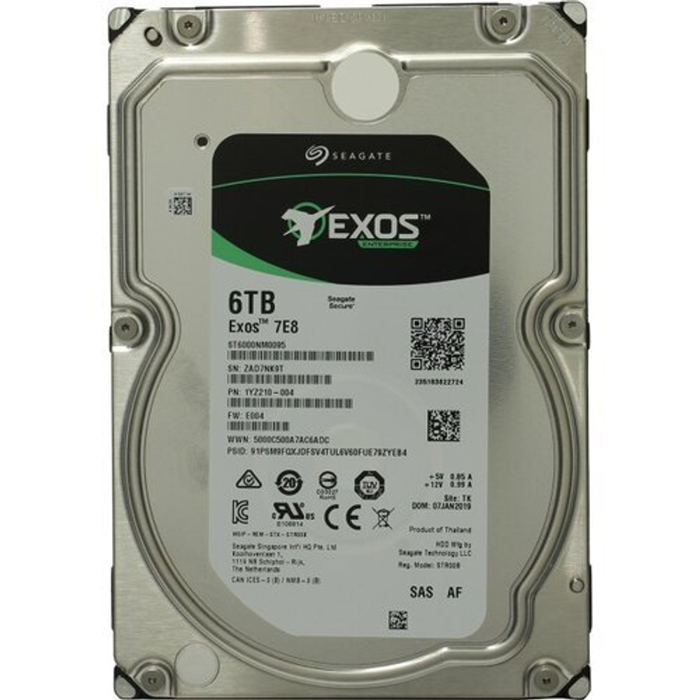 Жесткий диск 3.5 6000Gb (6TB) SEAGATE SAS Server Exos 7E8 512E 256Mb 7200rpm.