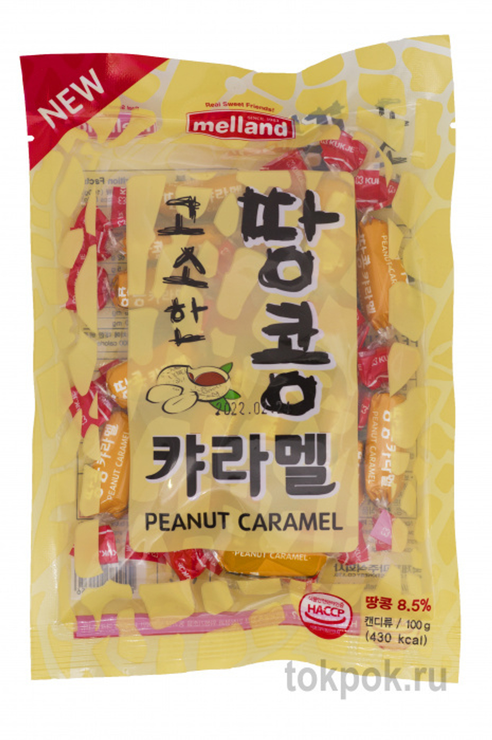 Карамель со вкусом арахиса Melland Peanut caramel candy, 100 гр