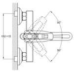 Смеситель для ванны, G.lauf, корот изл, с картриджем, хром, LOF3-A033