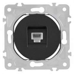 Розетка телефонная RJ-11 без рамки Arte Milano am-202 202.51-1.black