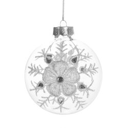 GAEM Украшение новогоднее Шар "Кружева" (блок 12), D 8 см, L8 W8 H8 см, 4в.