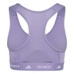Теннисный бюстгальтер dziewczecy Adidas Techfit Primelift React - magic lilac/white