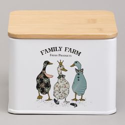 БАНКА ДЛЯ ЧАЙНЫХ ПАКЕТИКОВ AGNESS "FAMILY FARM" 11,5*11,5*8,5 СМ