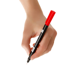 Маркер перманентный OfficeSpace красный, тонкий металл. наконечник, 0,5мм