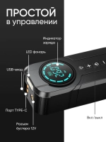Пусковое устройство для автомобиля с компрессором