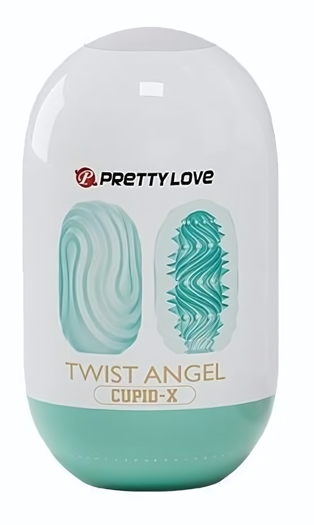 Бирюзовый мастурбатор-яйцо Twist Angel (Цвет: бирюзовый)