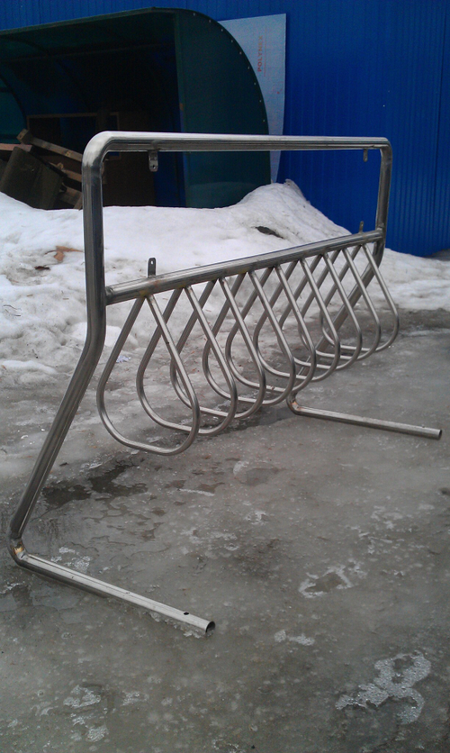 ВП-08 Велопарковка мобильная с местом под рекламу на 8-10 мест