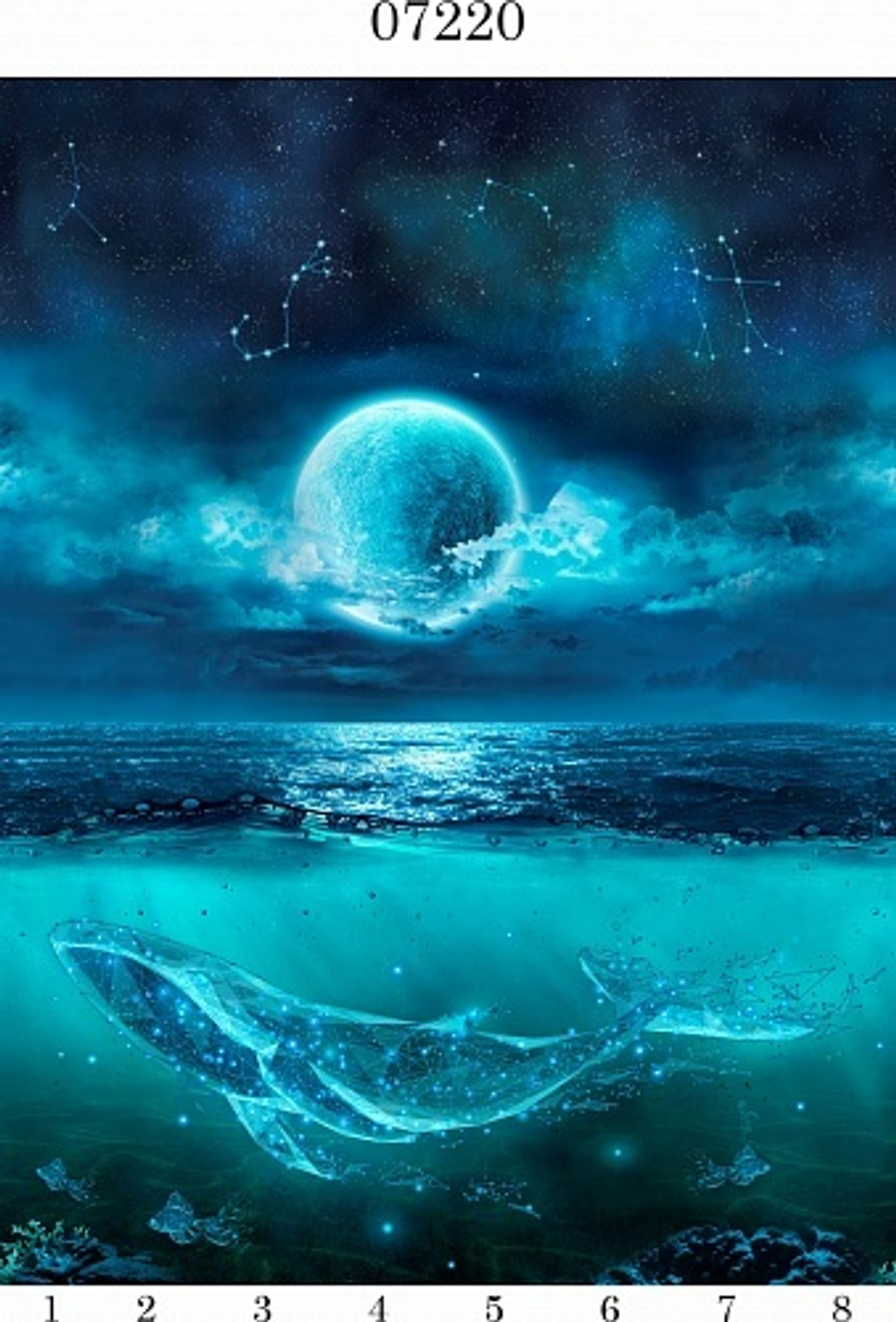 Панель ПВХ фотопечать 3D Panda Звёздное сияние 2700х250 мм