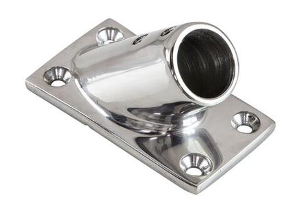 Основание стойки леера 7/8" (22,2 мм), 45 град, прямоугольное