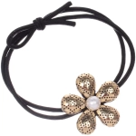 Резинка для волос 1шт «Кокетка - Aks Bambina Gold», цветок, d-5см